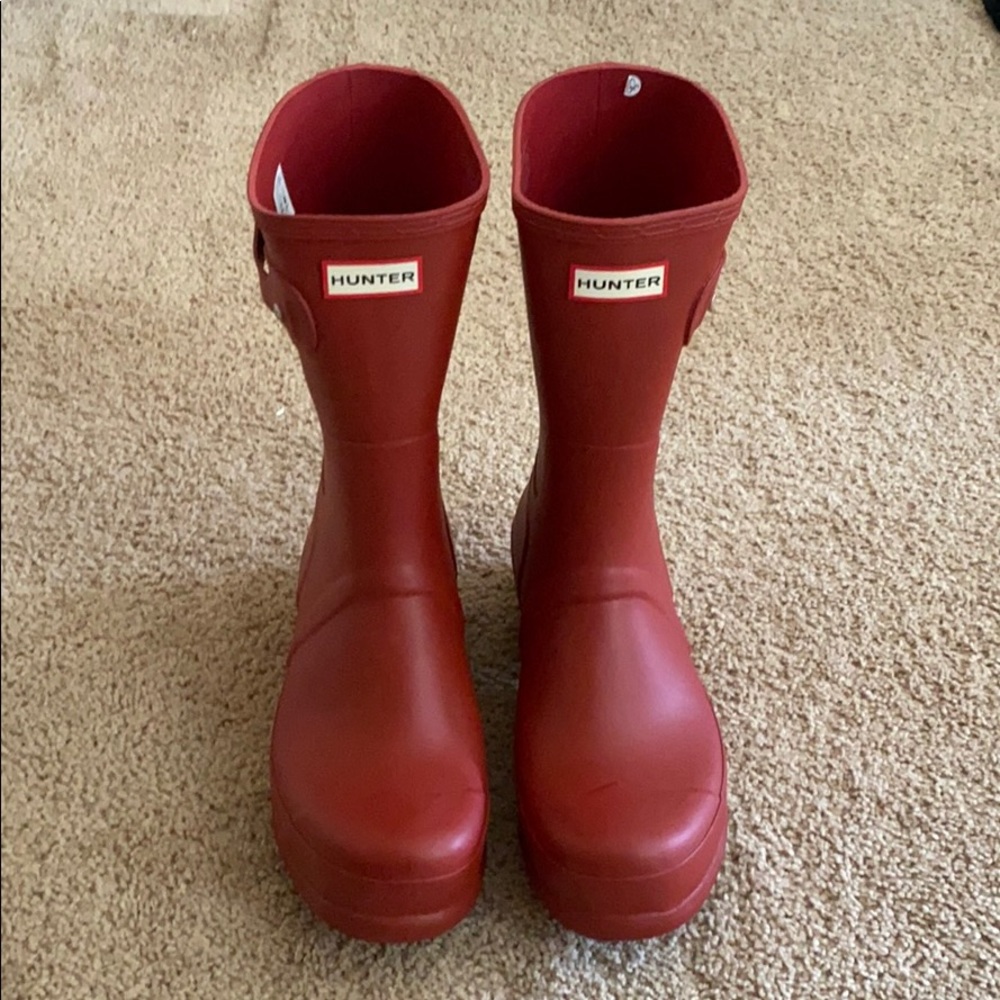 Men’s Short Hunter Rain Boots (Red)